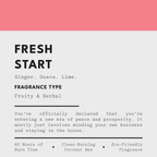 FRESH START Candle