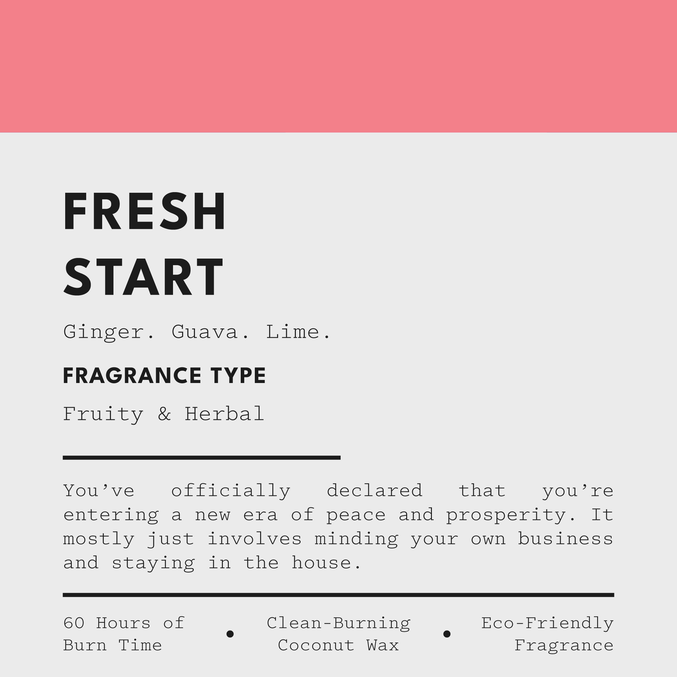 FRESH START Candle