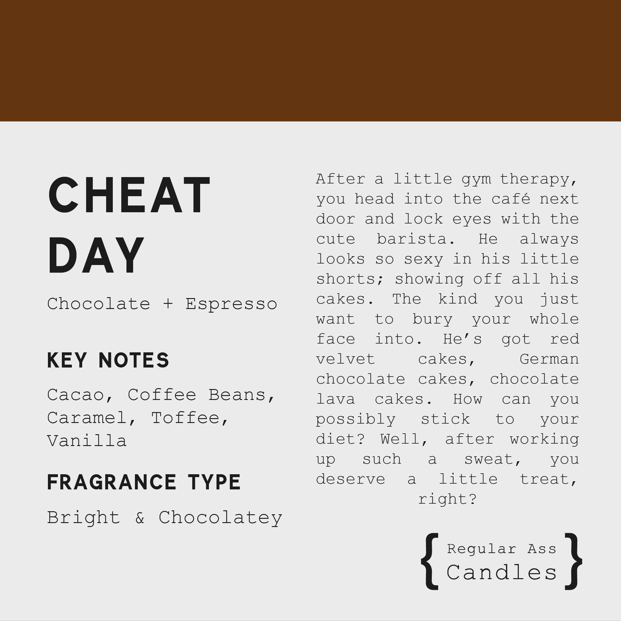 Cheat Day, Chocolate + Espresso 11oz Candle