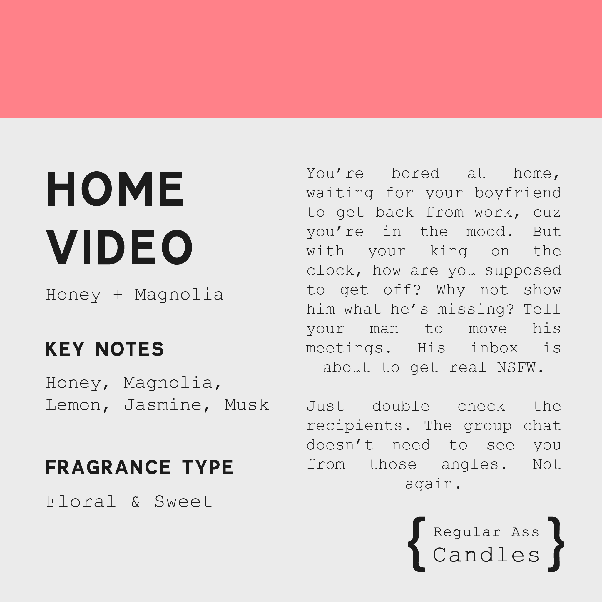 Home Video, Honey + Magnolia 11oz Candle