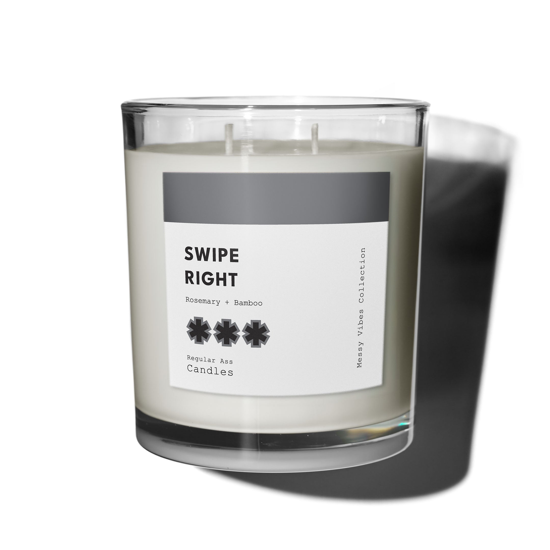 Swipe Right, Rosemary + Bamboo 11oz Candle