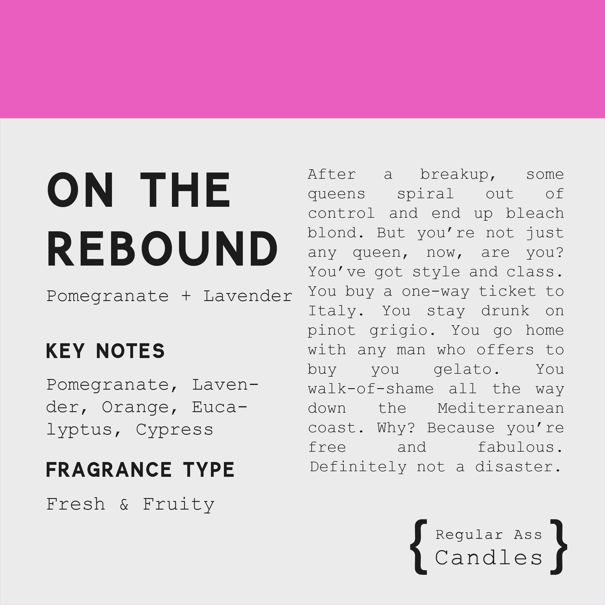 On the Rebound, Pomegranate + Lavender 11oz Candle