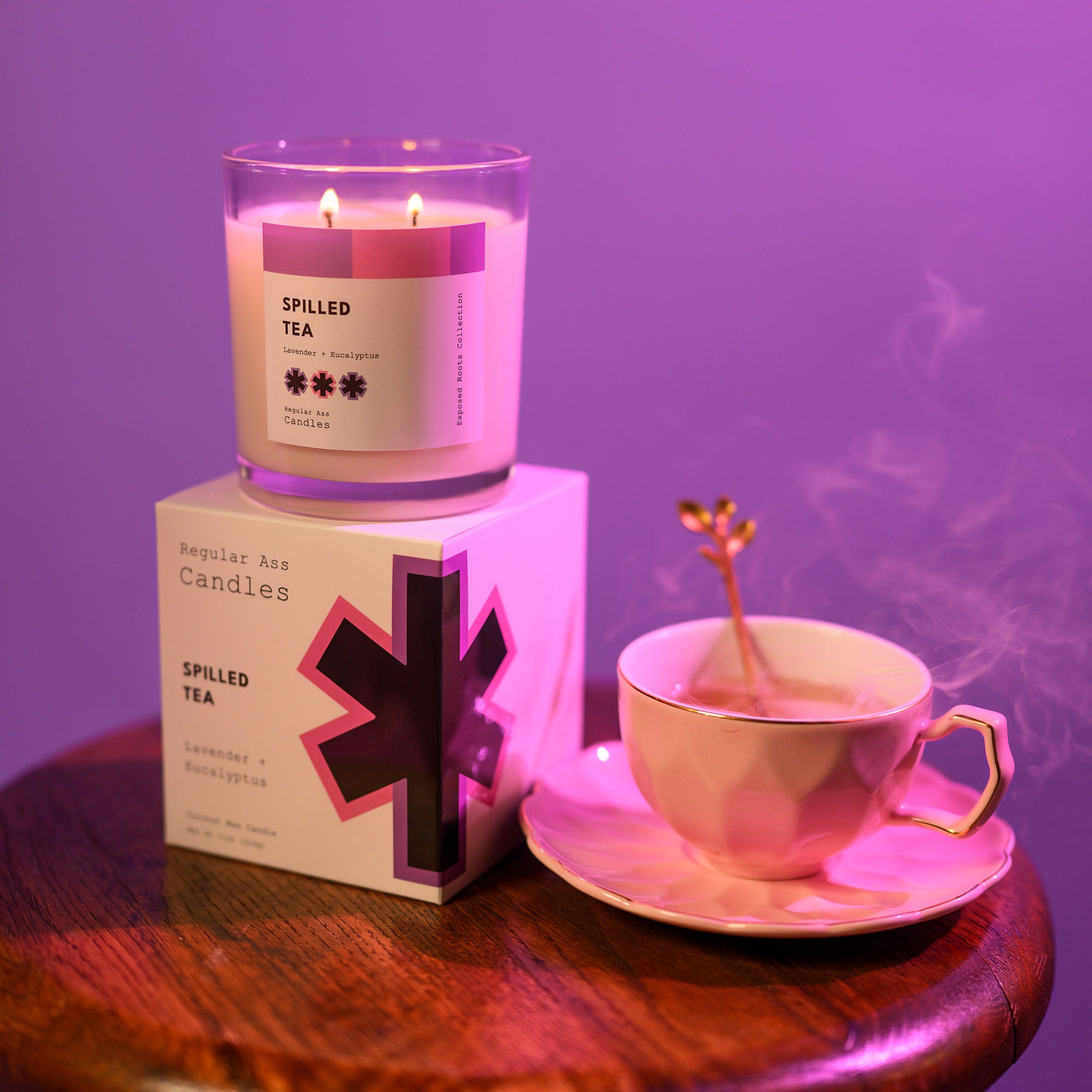 Spilled Tea, Lavender + Eucalyptus 11oz Candle